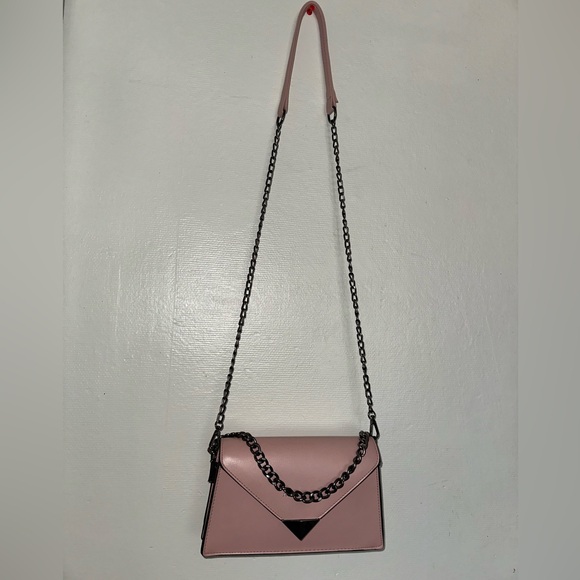 Pink Crossbody Bag with Chain Strap - Picture 6 of 8